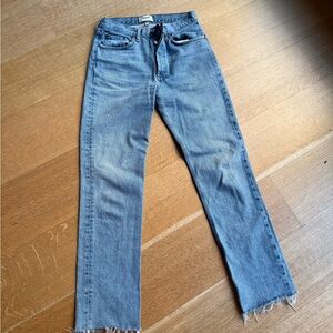 Agolde Blue Straight Leg Jeans Classic Style